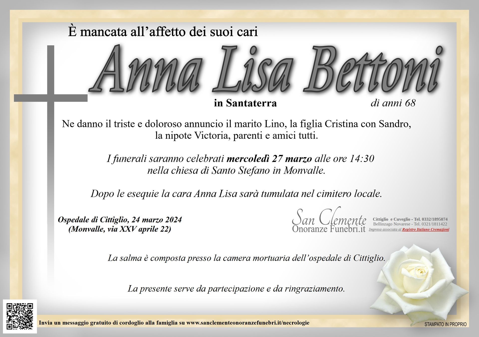 Bettoni Anna Lisa in Santaterra
