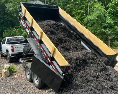 Landscape material delivery, hauling services, gainesville ga, jc rental and hauling