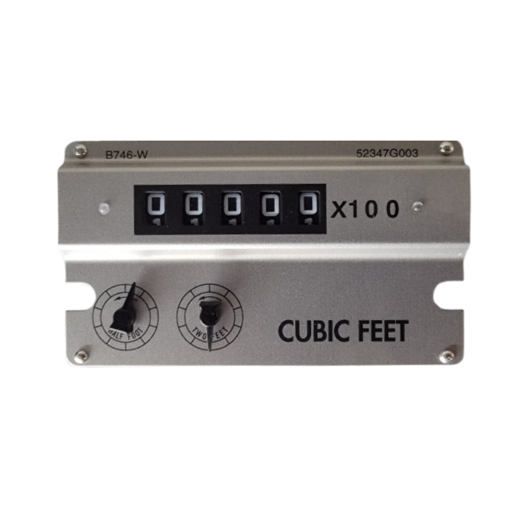 A utility meter showing the value 