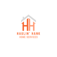 A logo for haulin ' hank home services