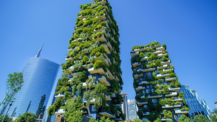 Bosco Verticale Vertical Fores in Milan city Italy