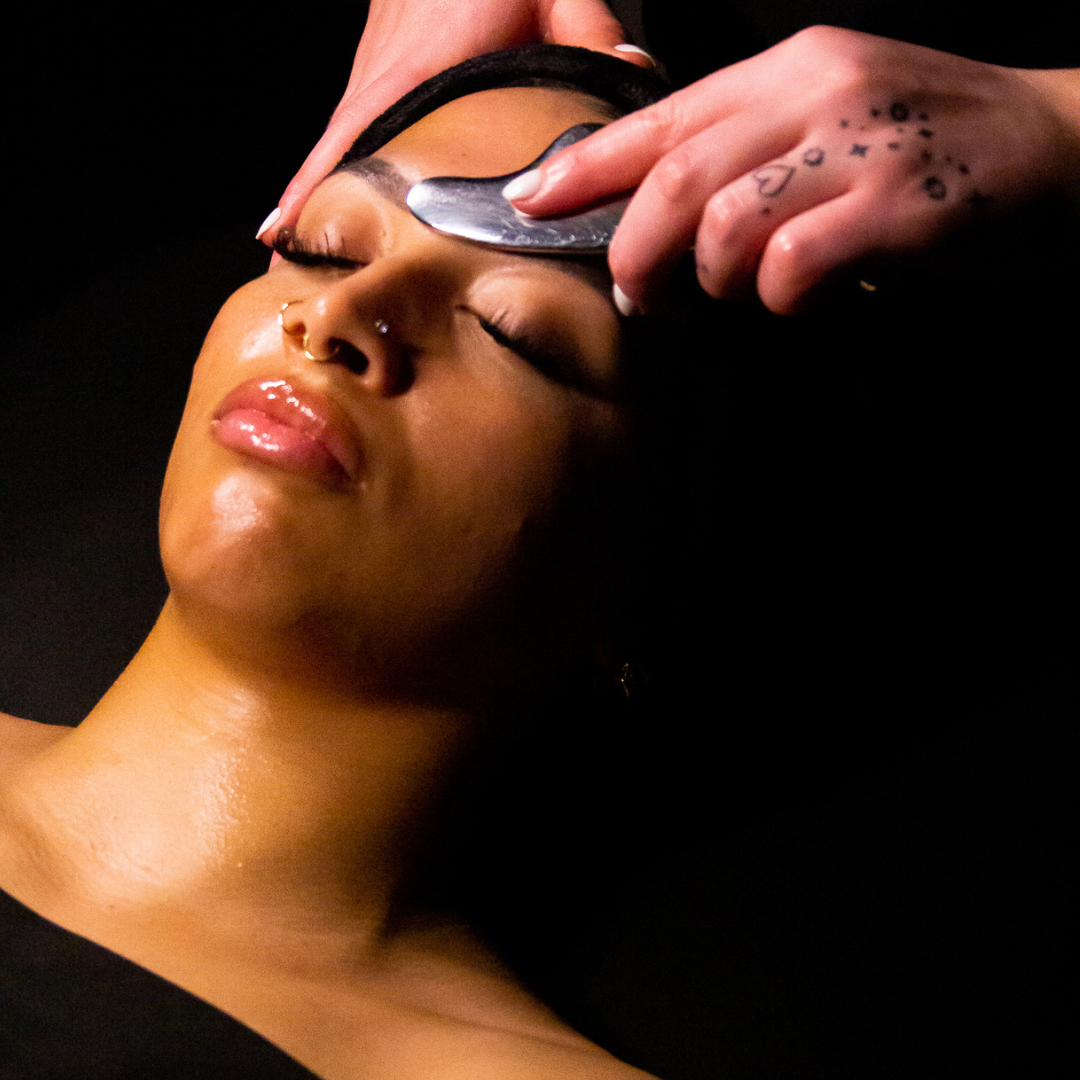 Luxury Lympathic Dermaplane Facial massage with gua sha