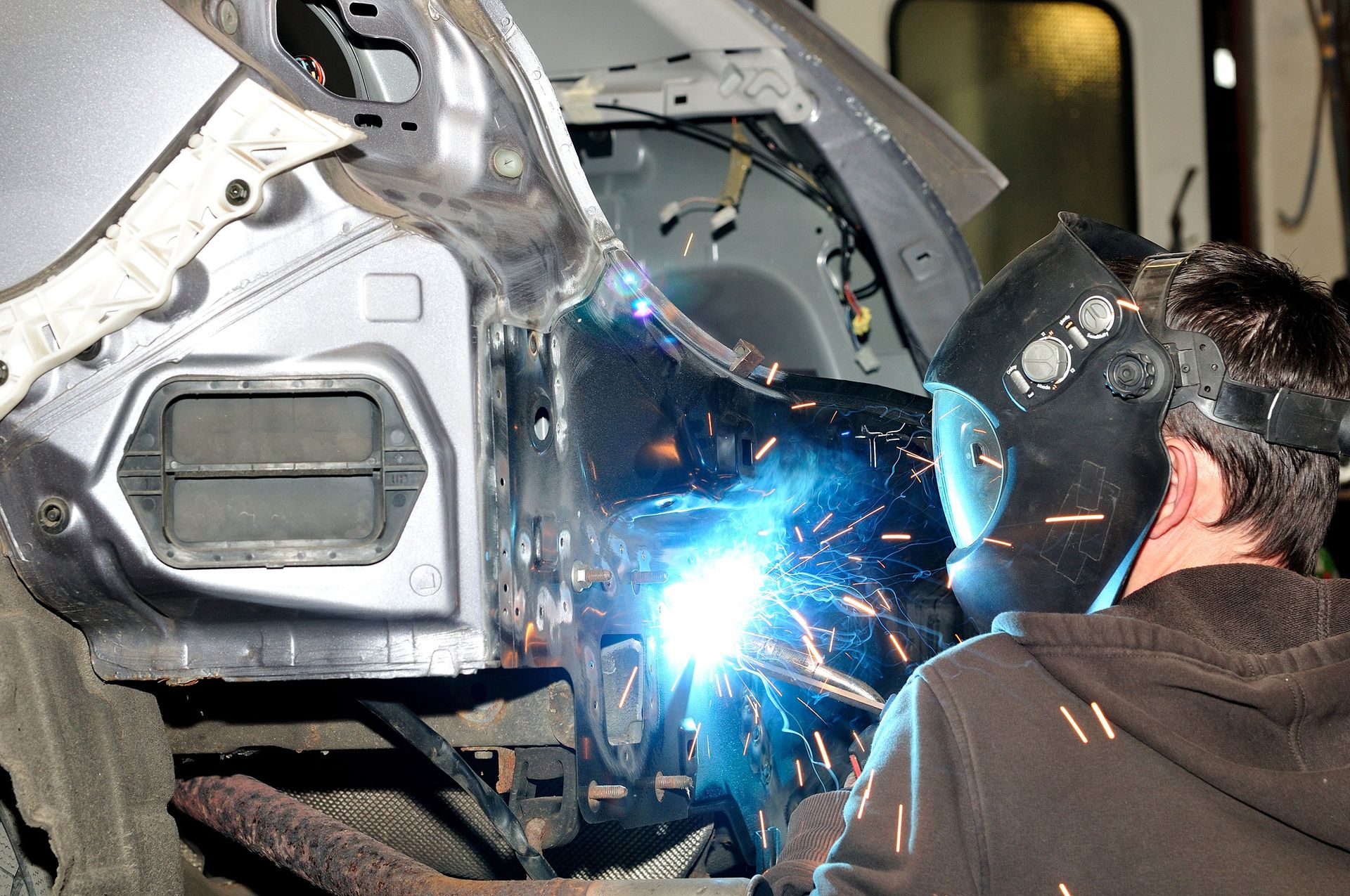 Repairing car in progress in Chesaning, MI