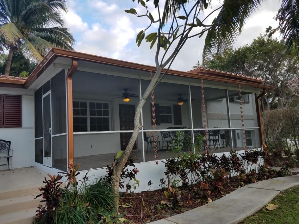 Residential Rectangular Downspouts — Beach, FL — Enterprise Seamless Gutters