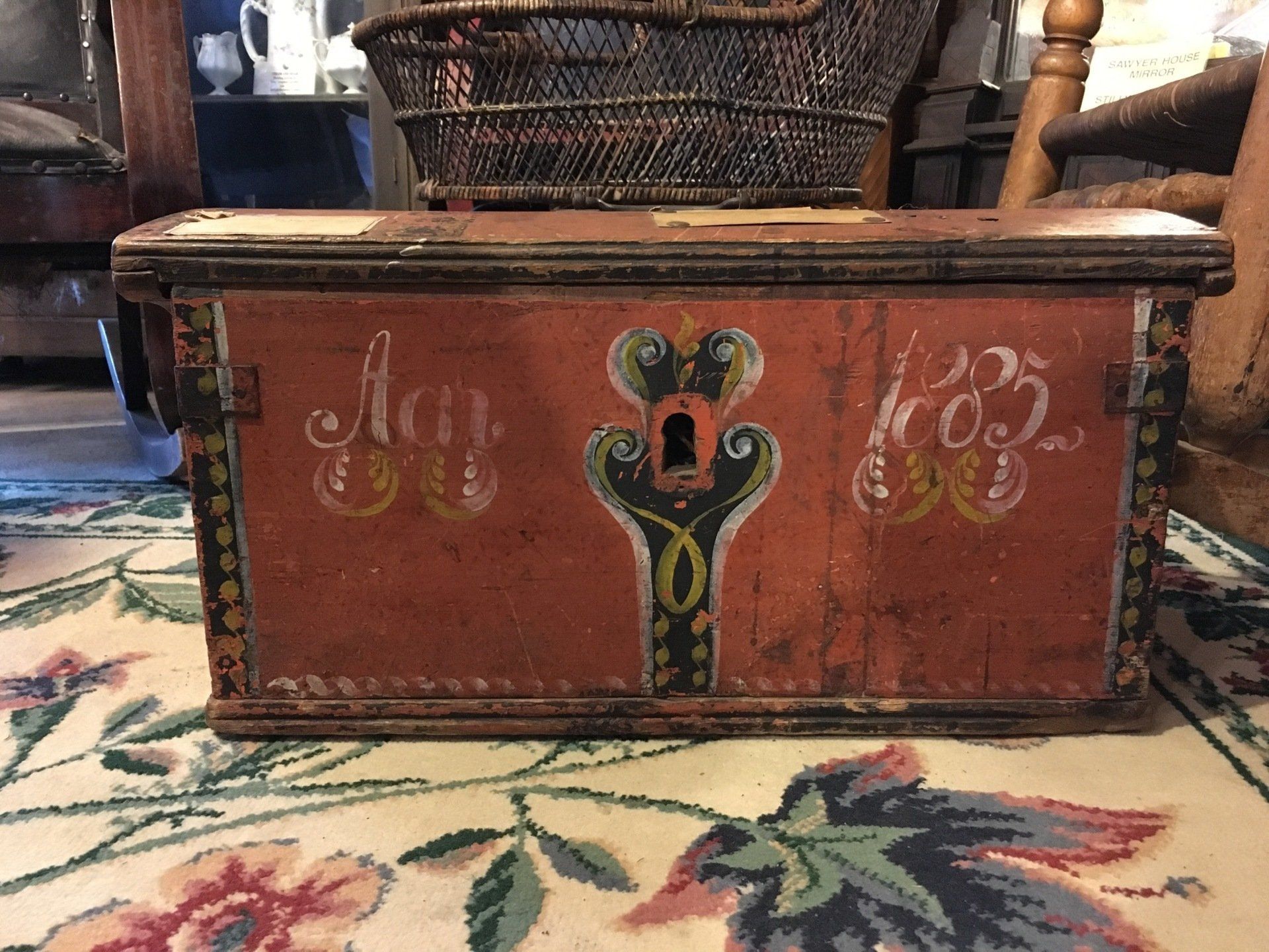 Norwegian trousseau trunk
