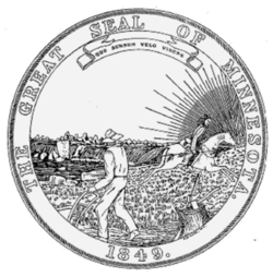 The territorial seal of Minnesota