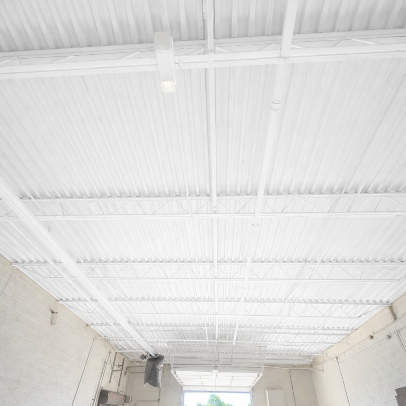 after sandblasting and coating structural roof