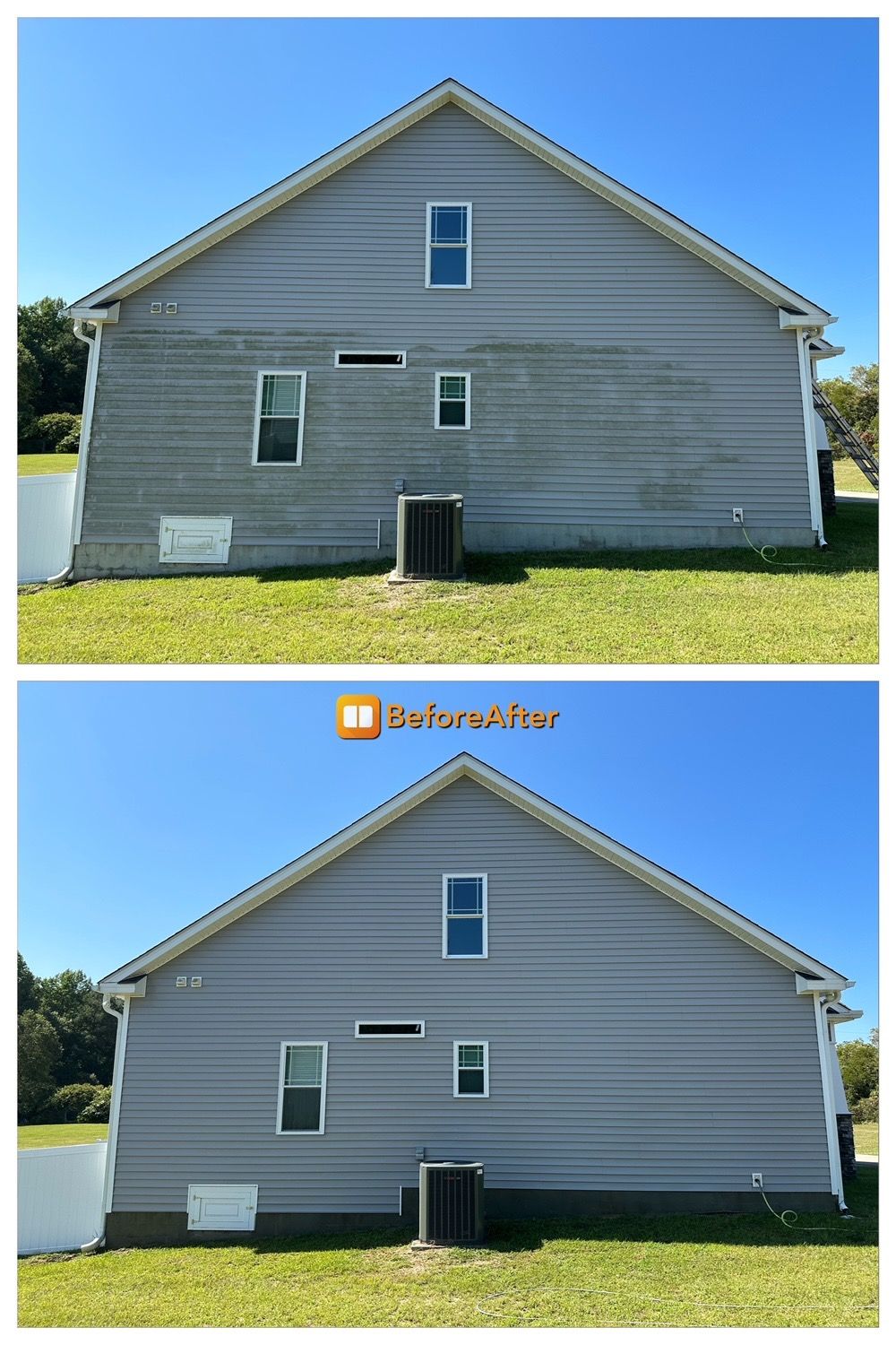 vinyl siding before and after