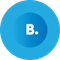A blue circle with the letter b inside of it