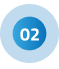 A blue circle with the number 02 inside of it.