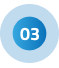A blue circle with the number 03 inside of it.
