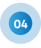 A blue circle with the number four inside of it.