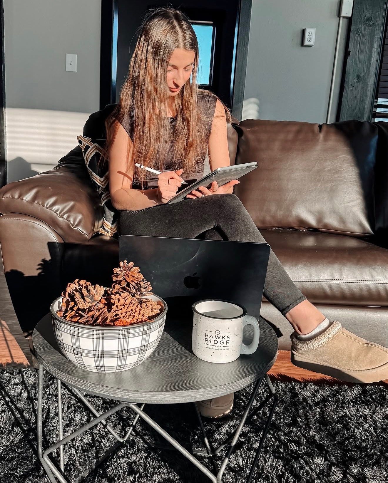 Joyful moment of students jumping with sunset in the background