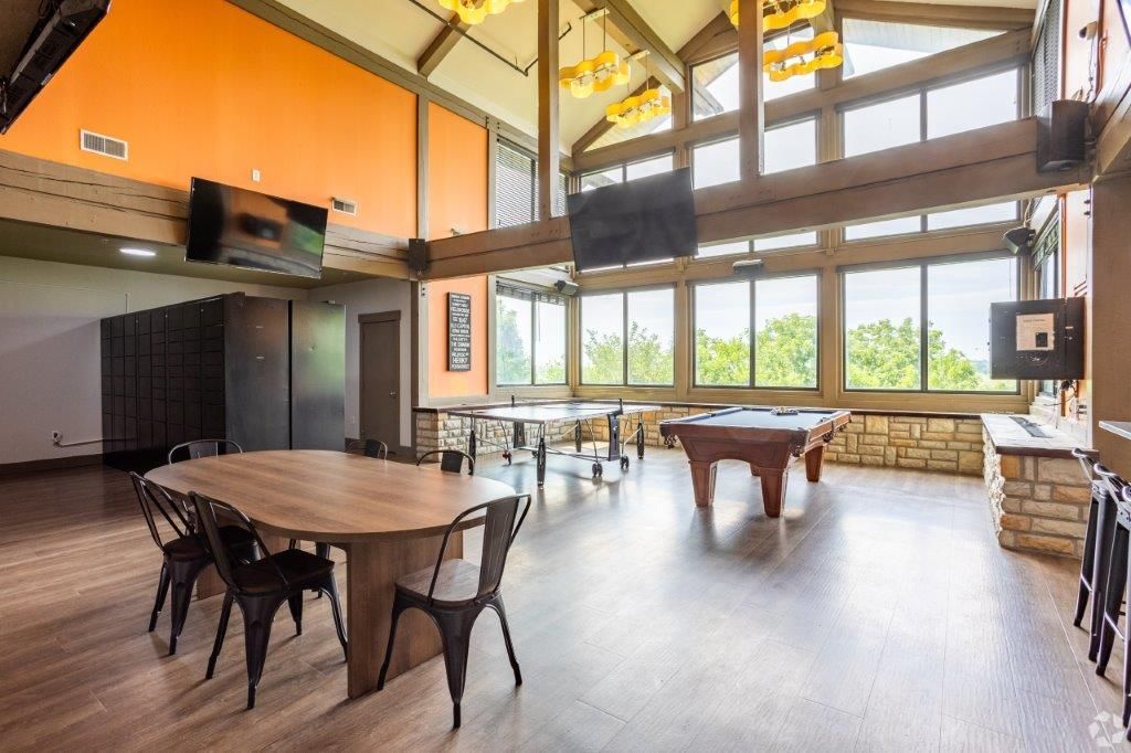 Cozy common space in off-campus housing near University of Iowa