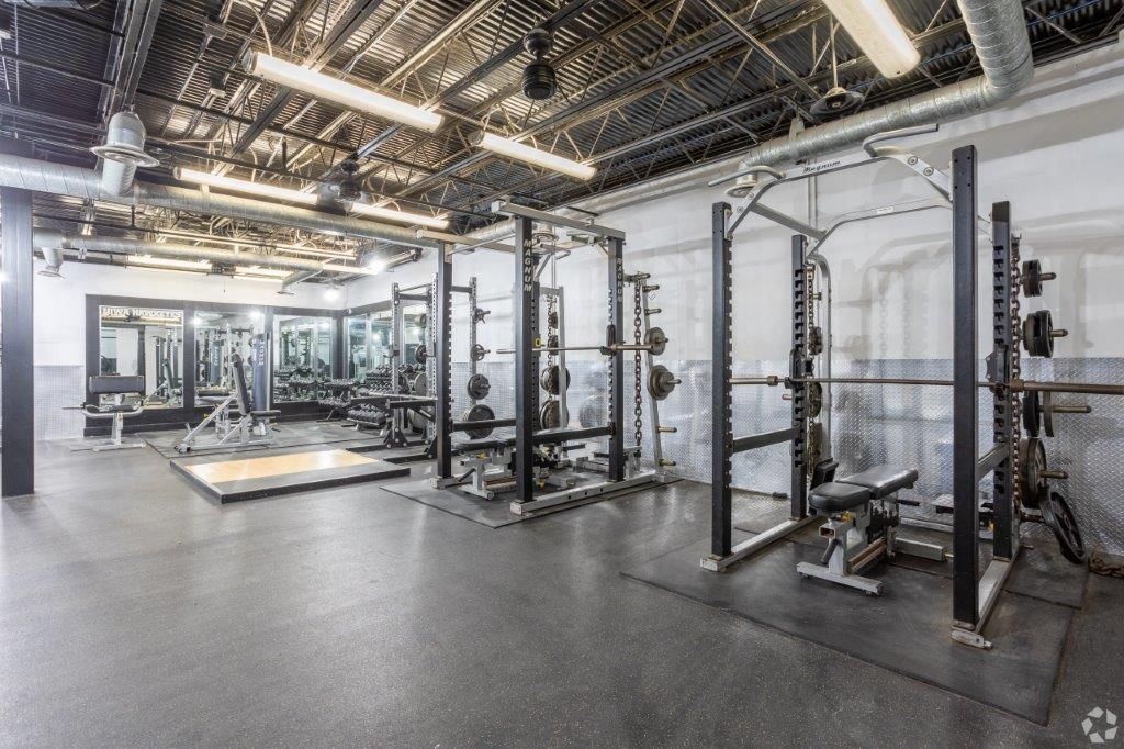 On-site fitness center at Hawks Ridge student apartments