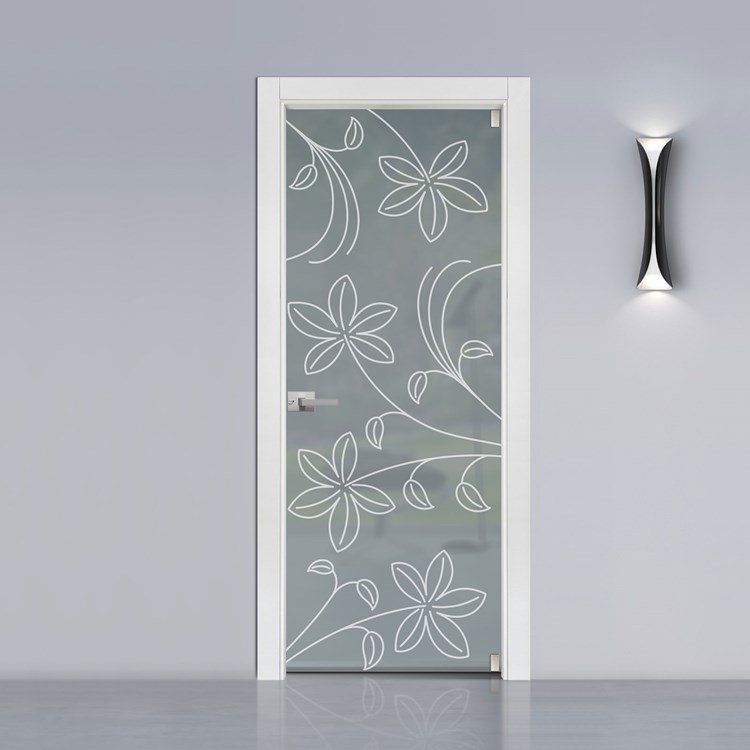 Porte in vetro decorato