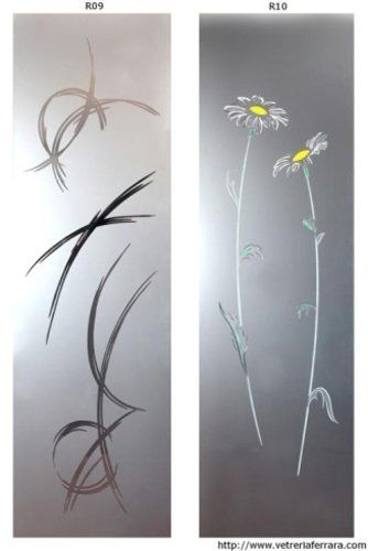 Vetri d'arredo per infissi con serigrafie