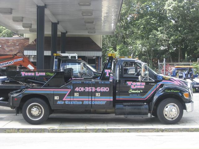 Towing White Car — North Providence, RI — Town Line Service & Towing