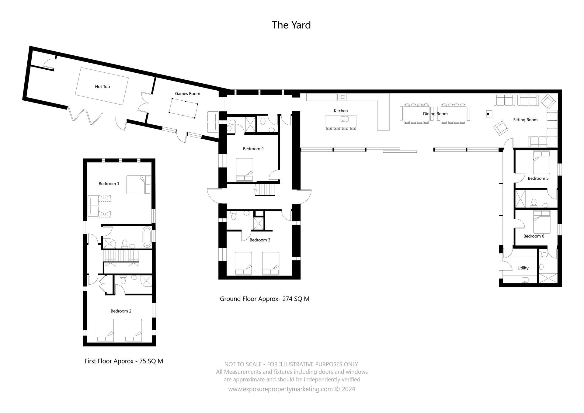 A black and white floor plan of a house.