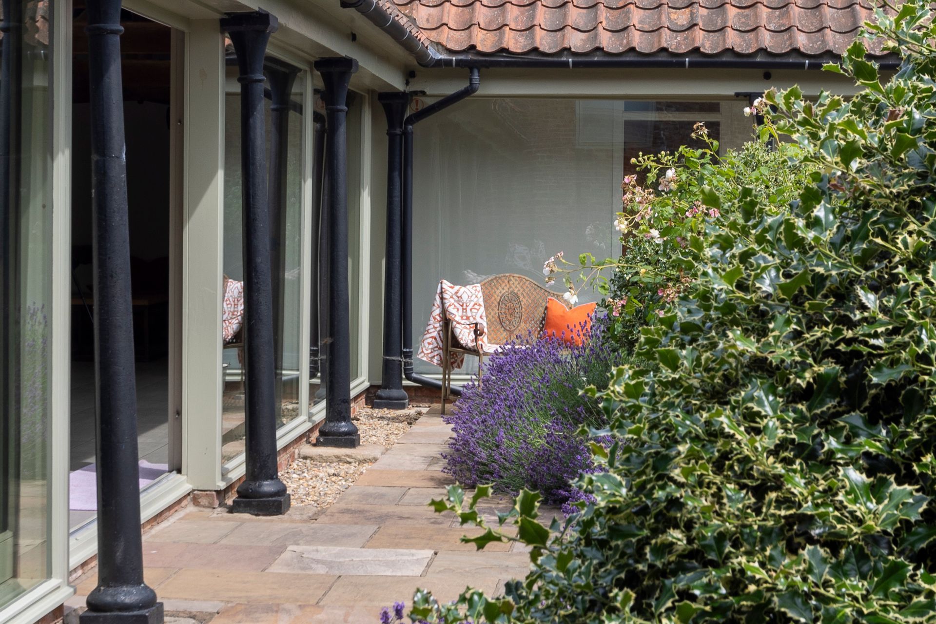 There is a large bed in the middle of the room.
