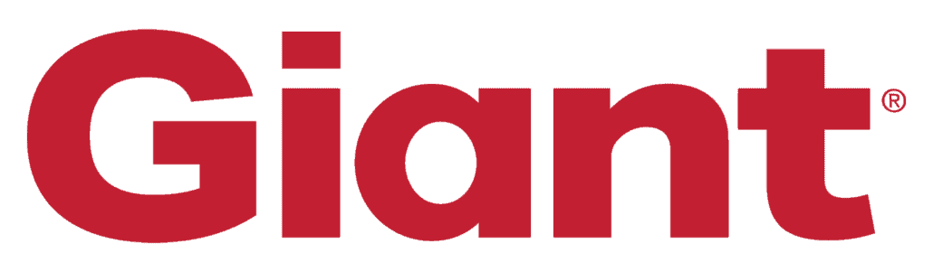 Logo géant d'une épicerie en rouge.