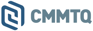Logo de CMMTQ : forme géométrique bleue avec les lettres « CMMTQ » à droite, en gris.