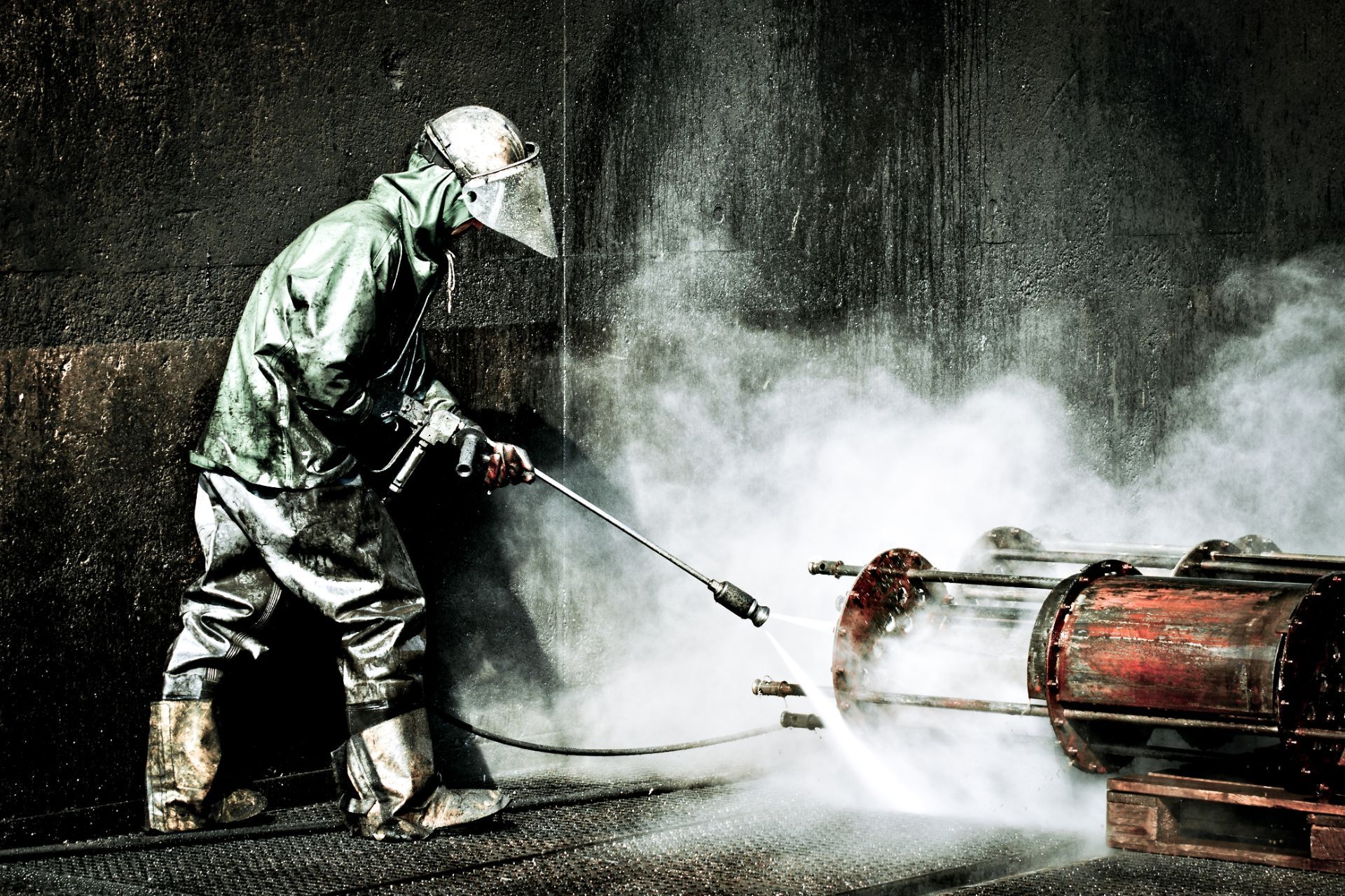 pulizia professionale di un cantiere