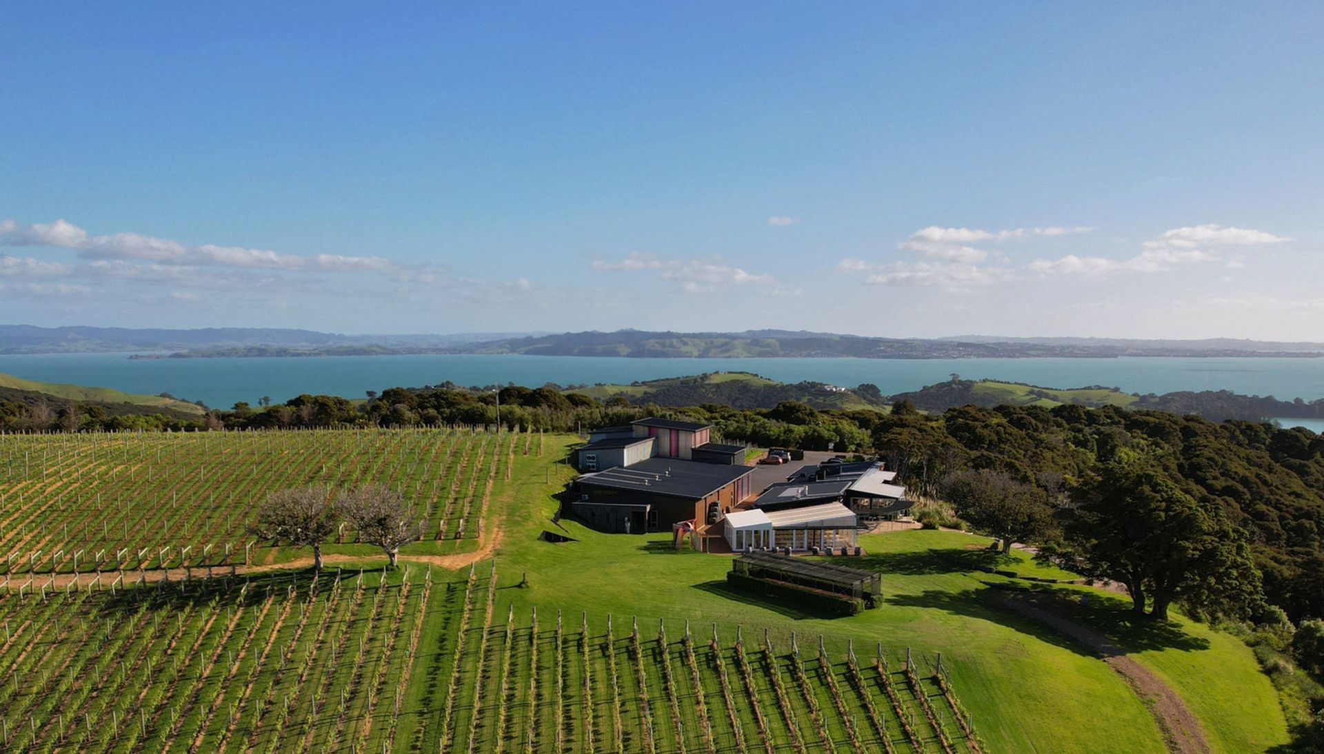 Batch Winery aerial view of venue and vineyards