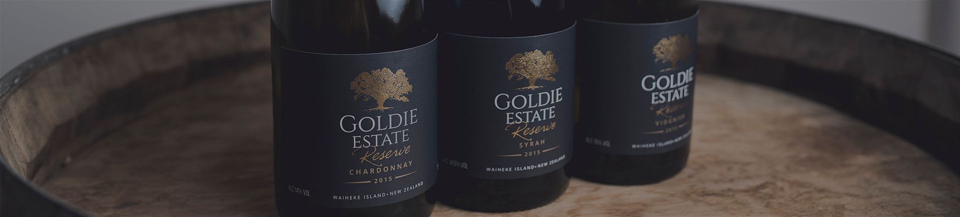 Goldie Estate Winery wine bottles