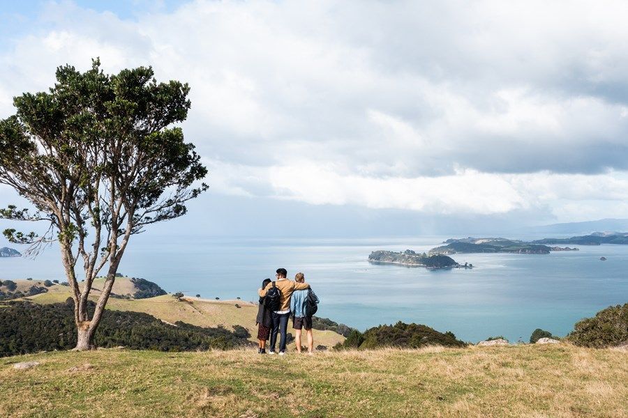 Group of people enjoying the view from Man O War