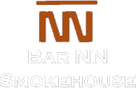 Logo: Brown stylized "NN" over "BAR INN" and "SMOKEHOUSE" in white.