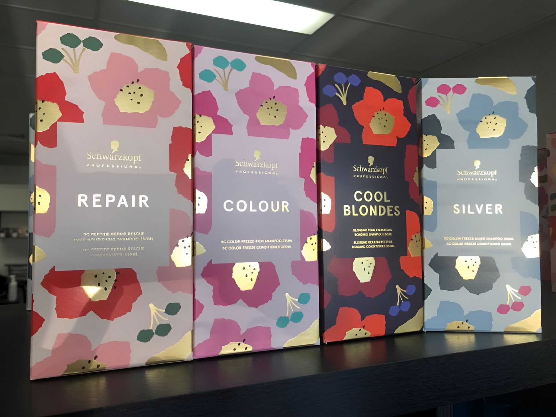 Four Hair Product Boxes in Floral Designs — EDISON Hair Collective In Mackay, QLD