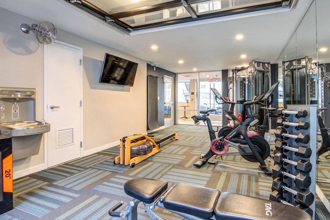 Interior of fitness center