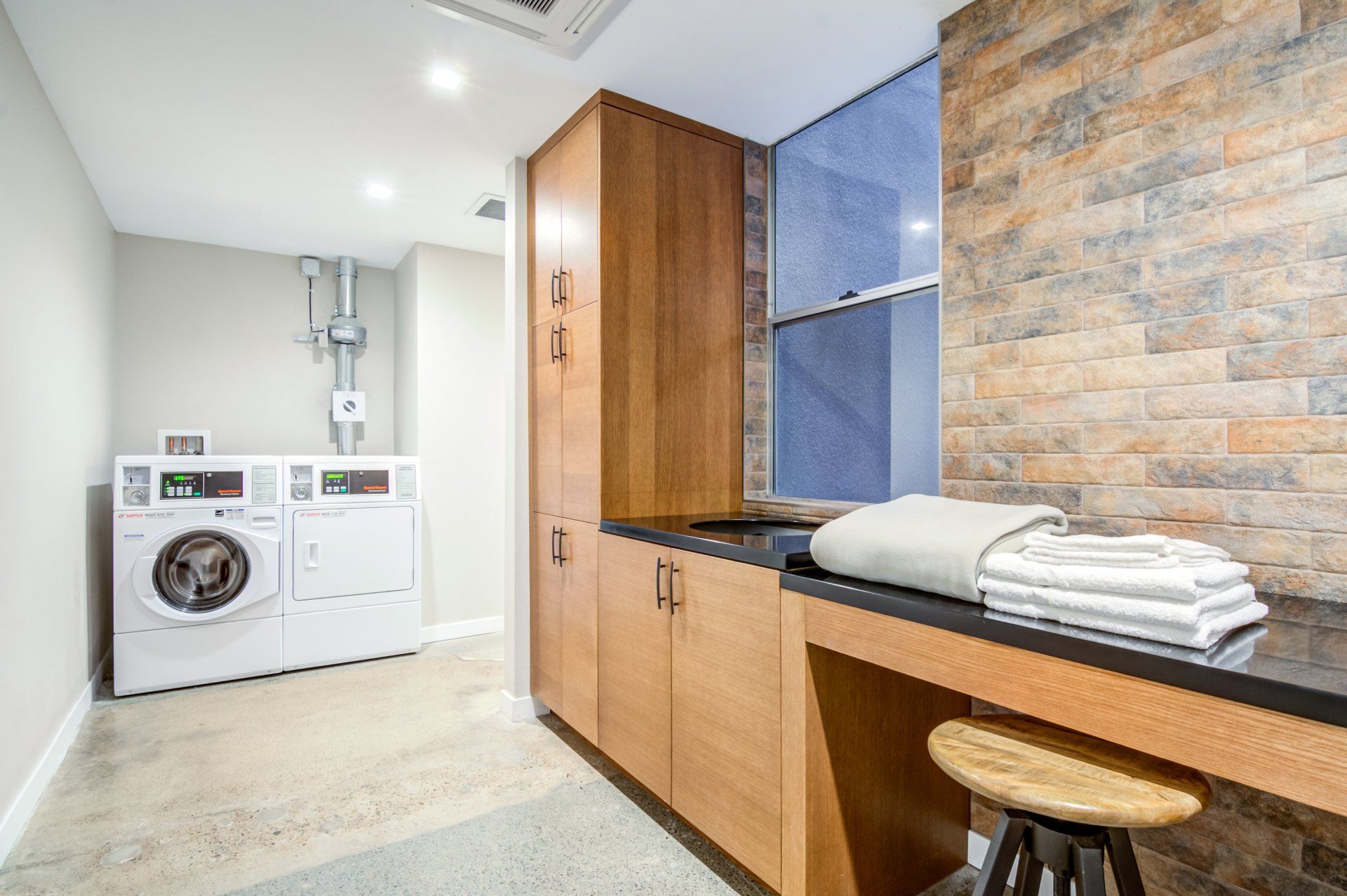 Interior of laundry facility