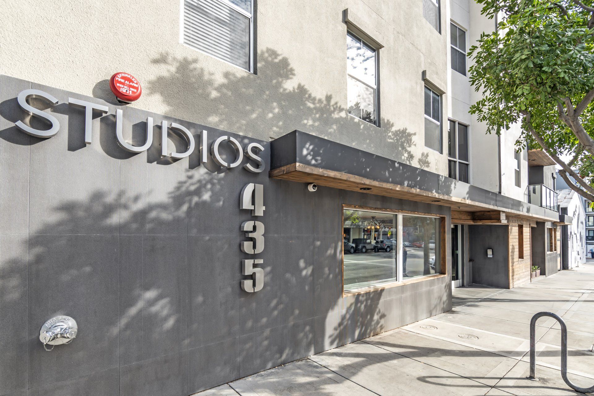 Exterior of apartment building