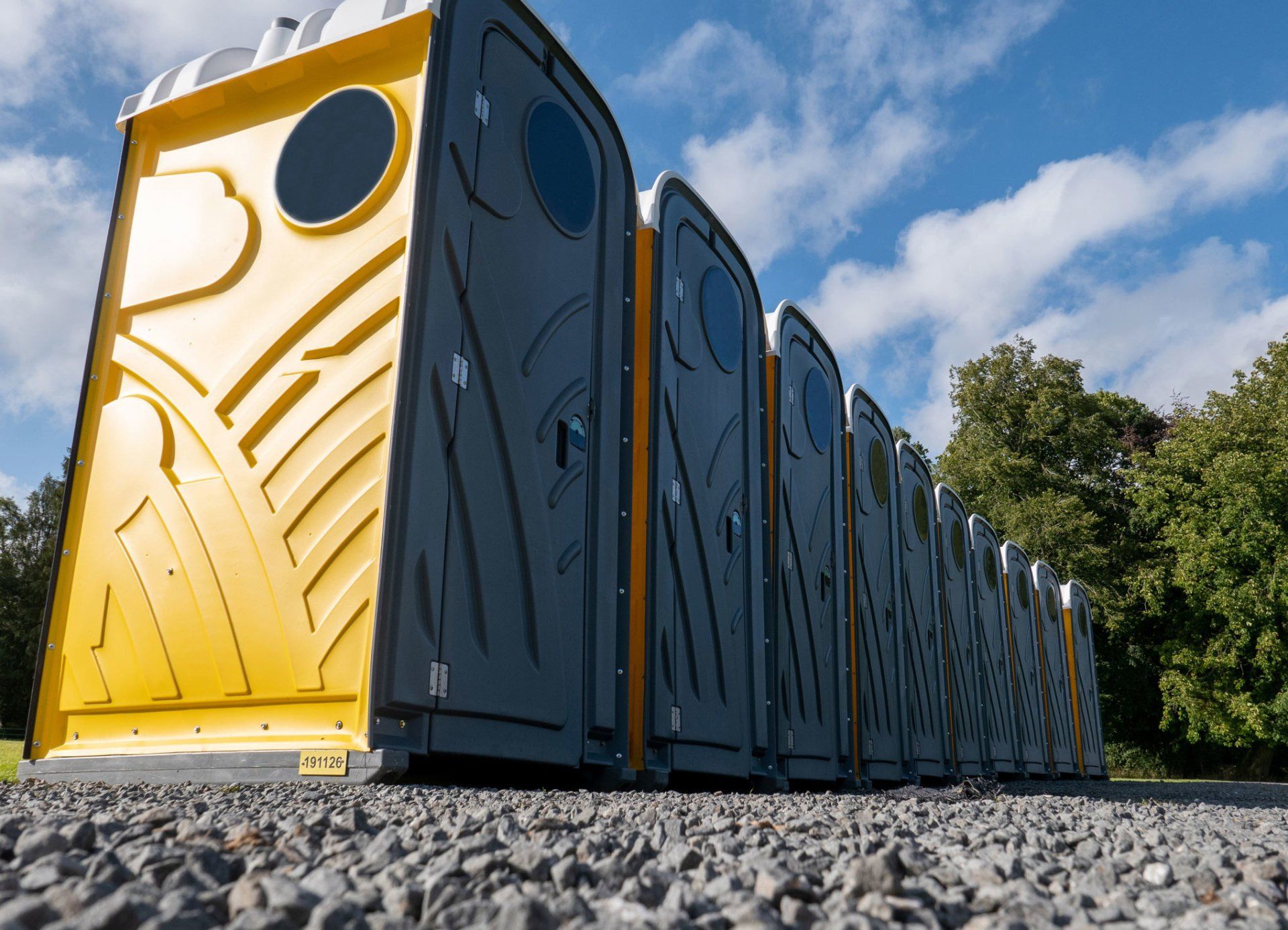 Grey and Yellow Portable Chemical Toilets — Station, VA — C & S Disposal