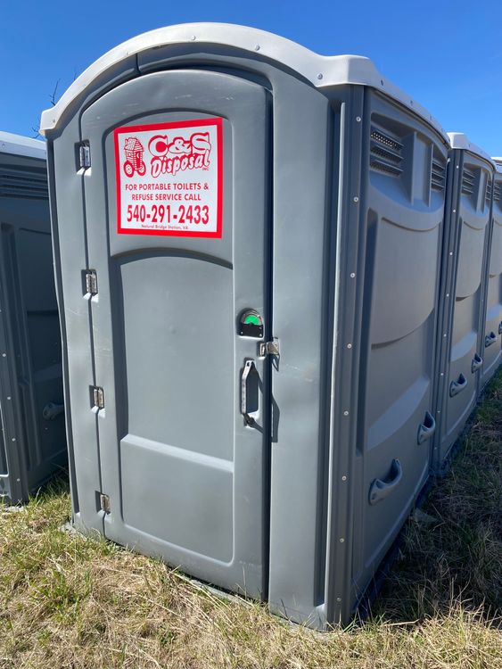 Blue Garbage Dumpster Full of Waste — Station, VA — C & S Disposal