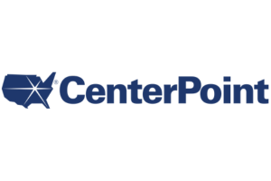 The centerpoint logo is blue and has a star on it.
