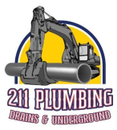A logo for 211 plumbing drains and underground