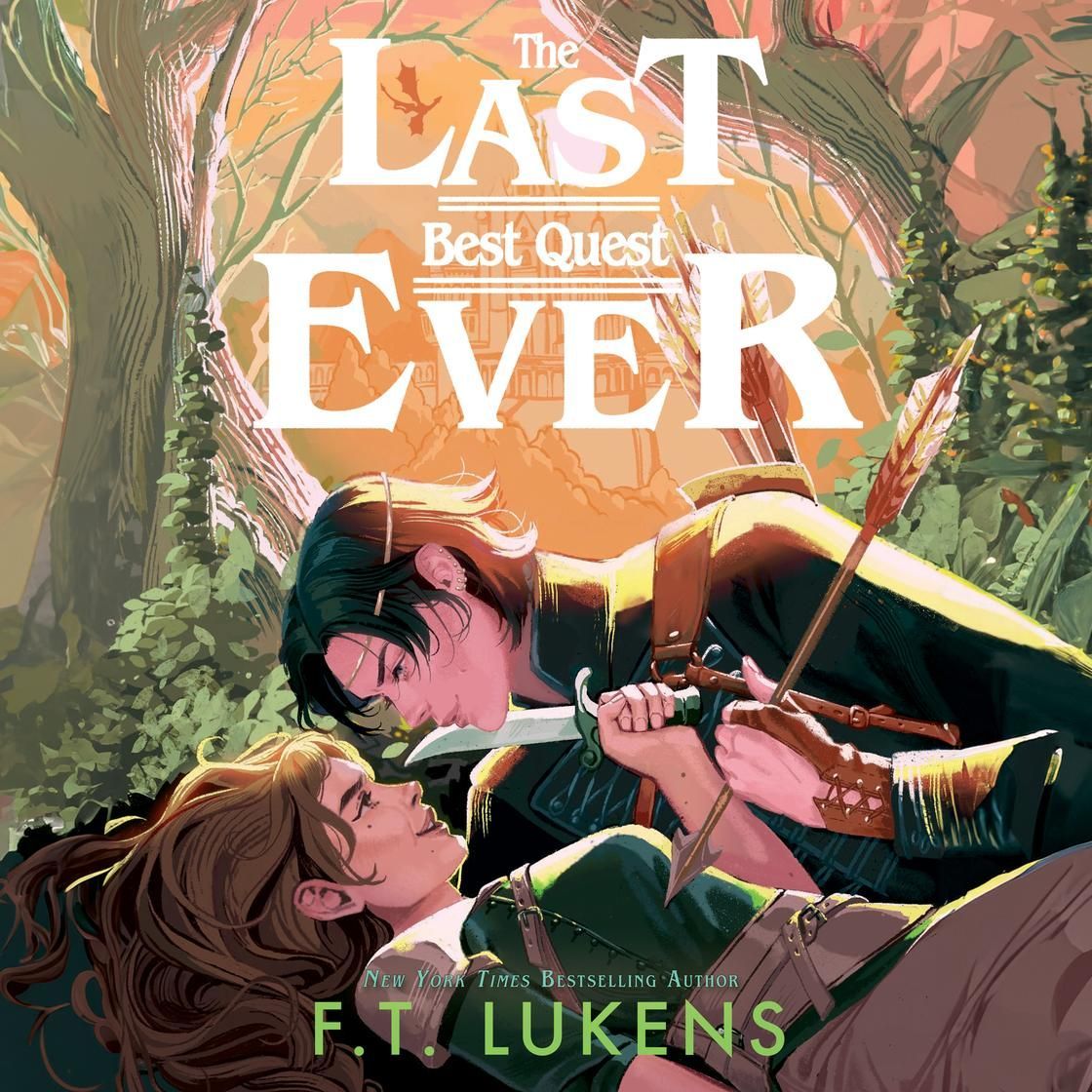 Book cover for The Last Best Quest Ever by F.T. Lukens, showing two characters facing each other in a forest