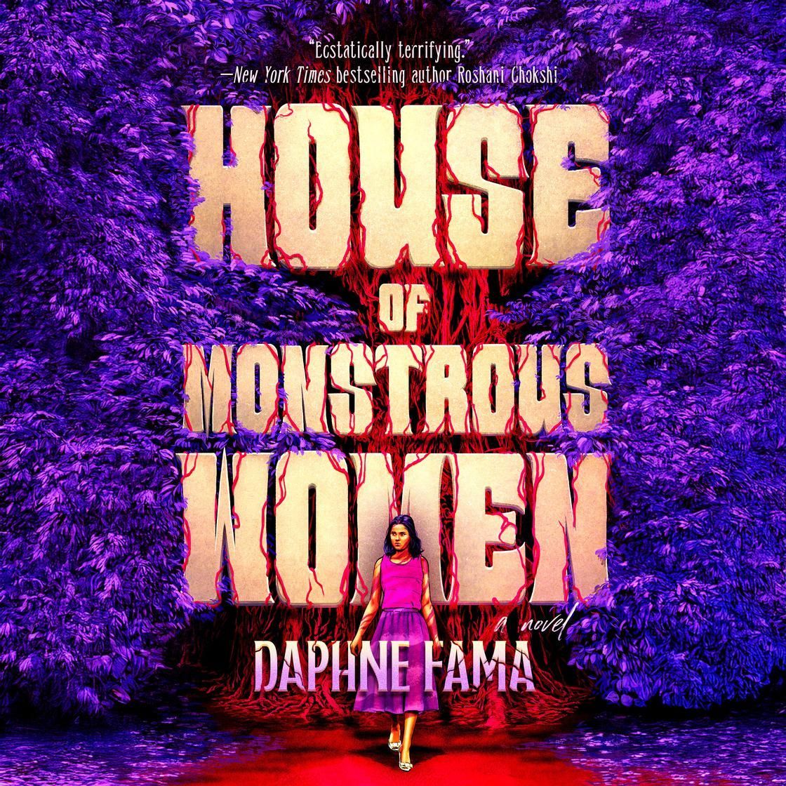 Purple poster for Daphne Fama's 