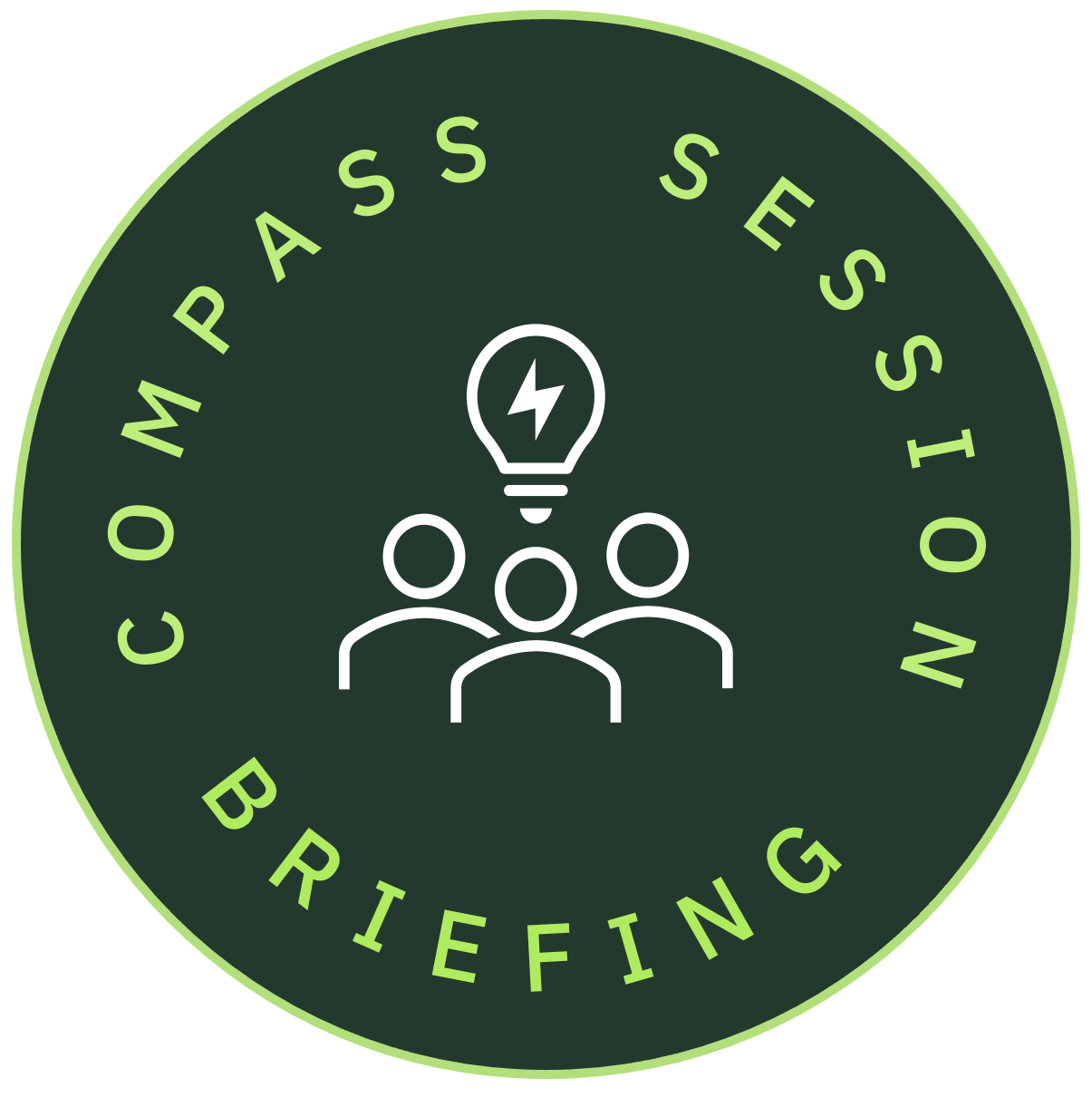 A green Compass Session Icon representing business coaching session.