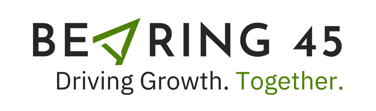 Logo for Bearing 45. Driving Growth. Together.