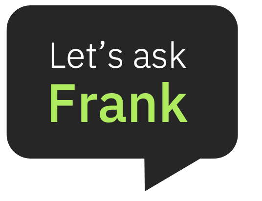 Black speech bubble with 