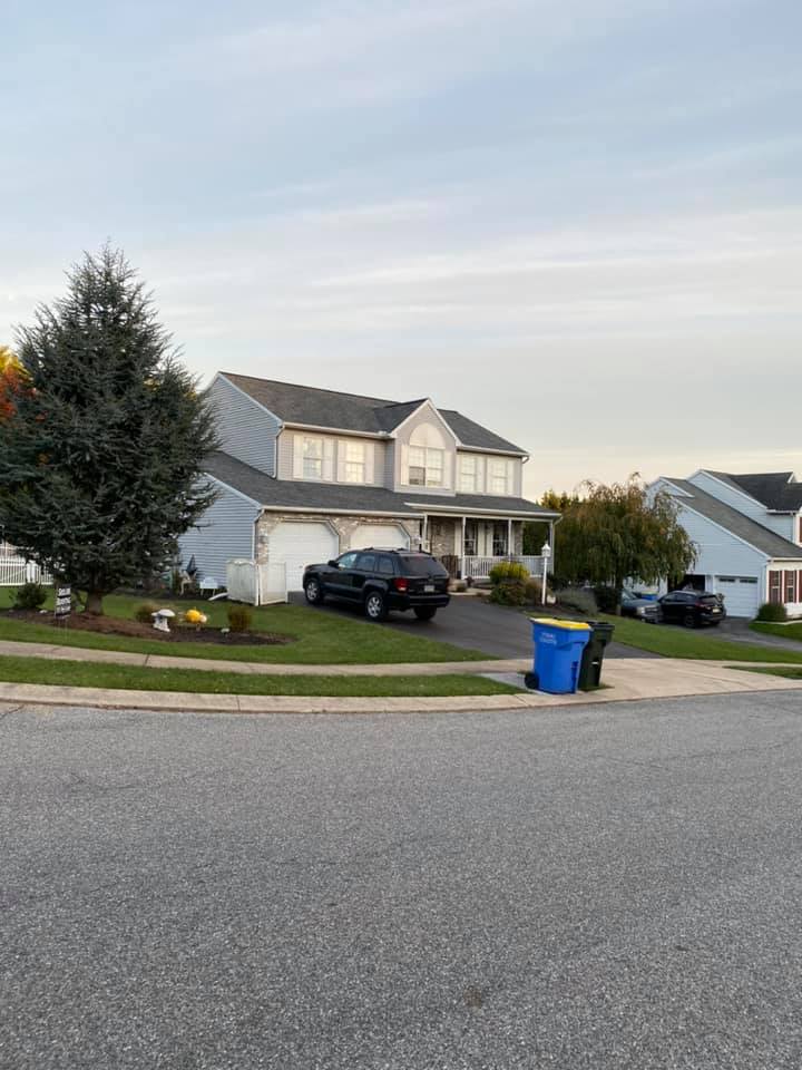Two Story White Themed House Job Done — York, PA — Shiloh Roofing