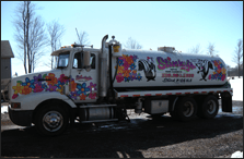 Colorful Tank Truck — Wooster, OH — Stinky's Septic Tank Cleaning