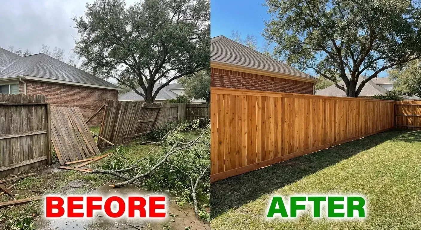 cedar fence post repair Fence Repair Houston service