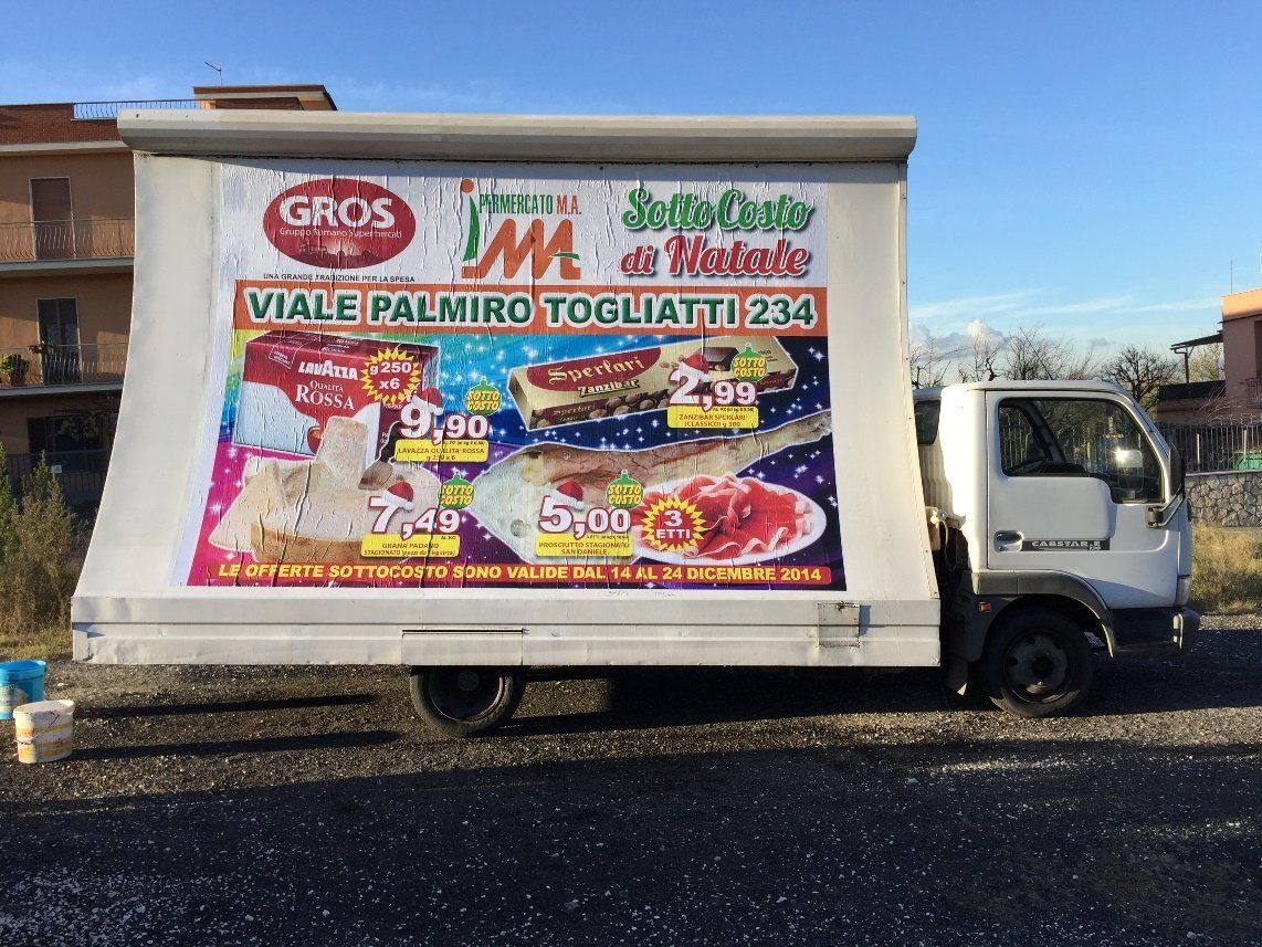 camion vela per promozioni commerciali