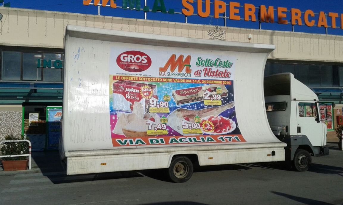 camion vela per promozioni itineranti