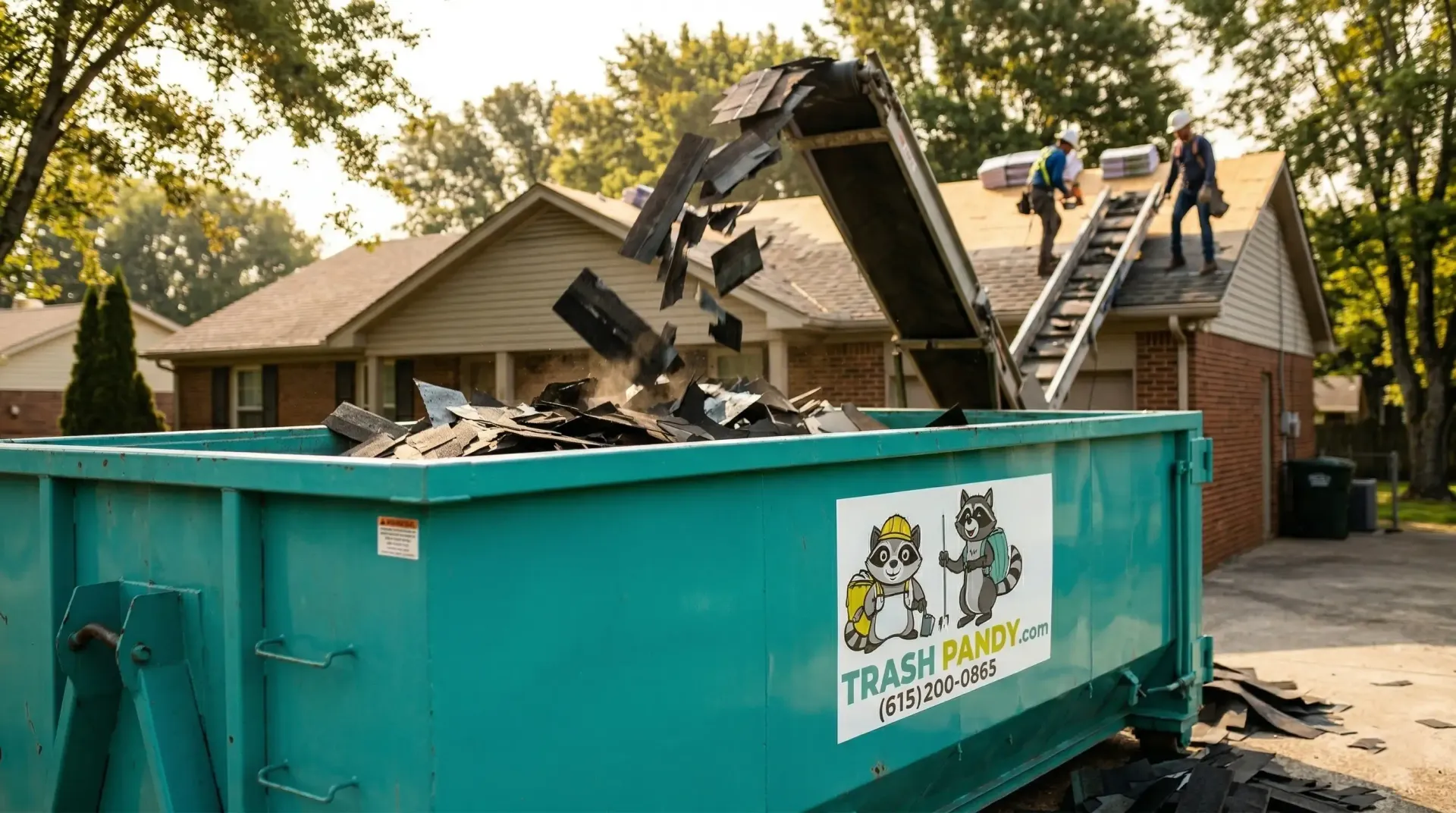 Trash Pandy clean roll-off dumpster ready for delivery in Murfreesboro TN